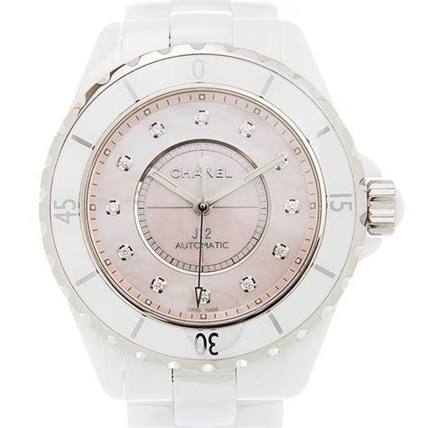 chanel pink mother of pearl watch|J12 .